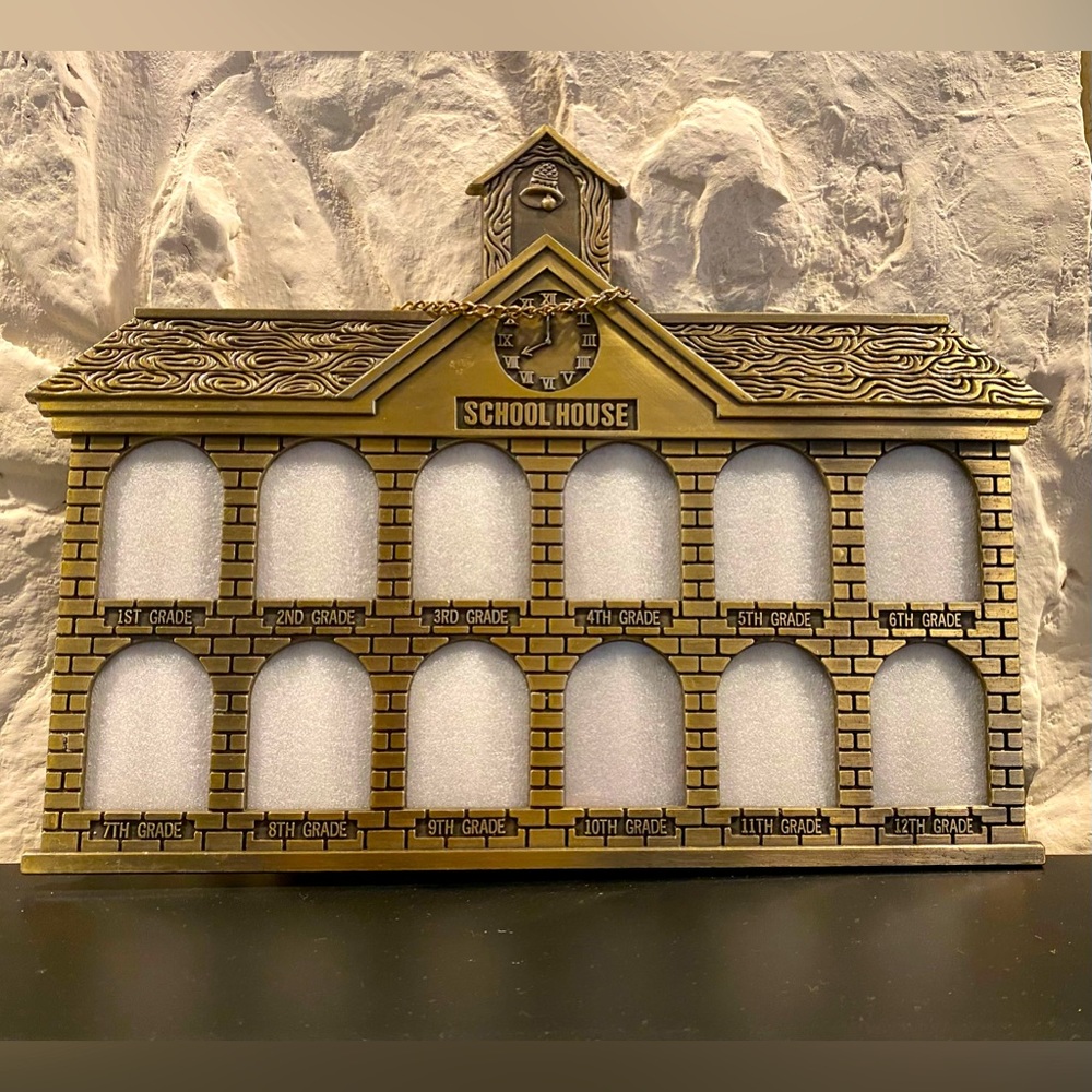School House picture frame for 12 years of school pictures.